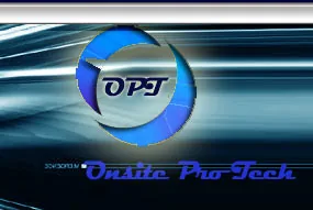 Onsite Pro Tech logo with an OPT ring