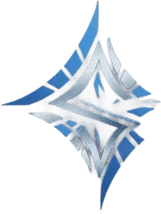 Blue four-point star logo