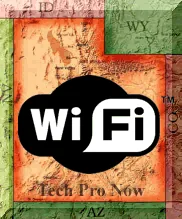 Wi-Fi badge over a map of Utah